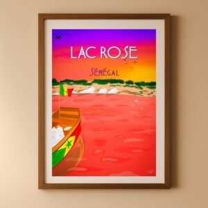 Affiche Sénégal - Lac rose