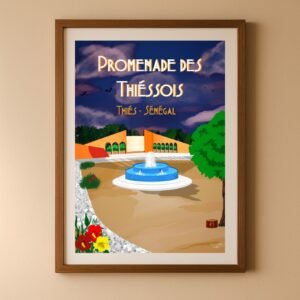 Affiche Sénégal - Promenade des Thiéssois
